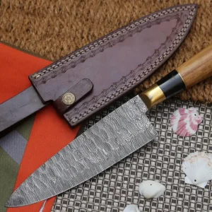 13-handmade-santoku-damascus-chef-knife-buffalo-horn-with-olive-wood-handle