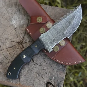 Custom Handmade Forged Damascus Steel Tracker Hunting Bushcraft Knife Survival EDC 10” With Micarta Handle