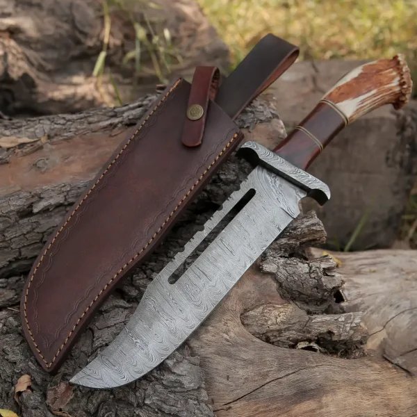 handmade-forged-damascus-steel-hunting-bowie-rambo-knife-with-deer-stag-antler-handle-wh-44h-508